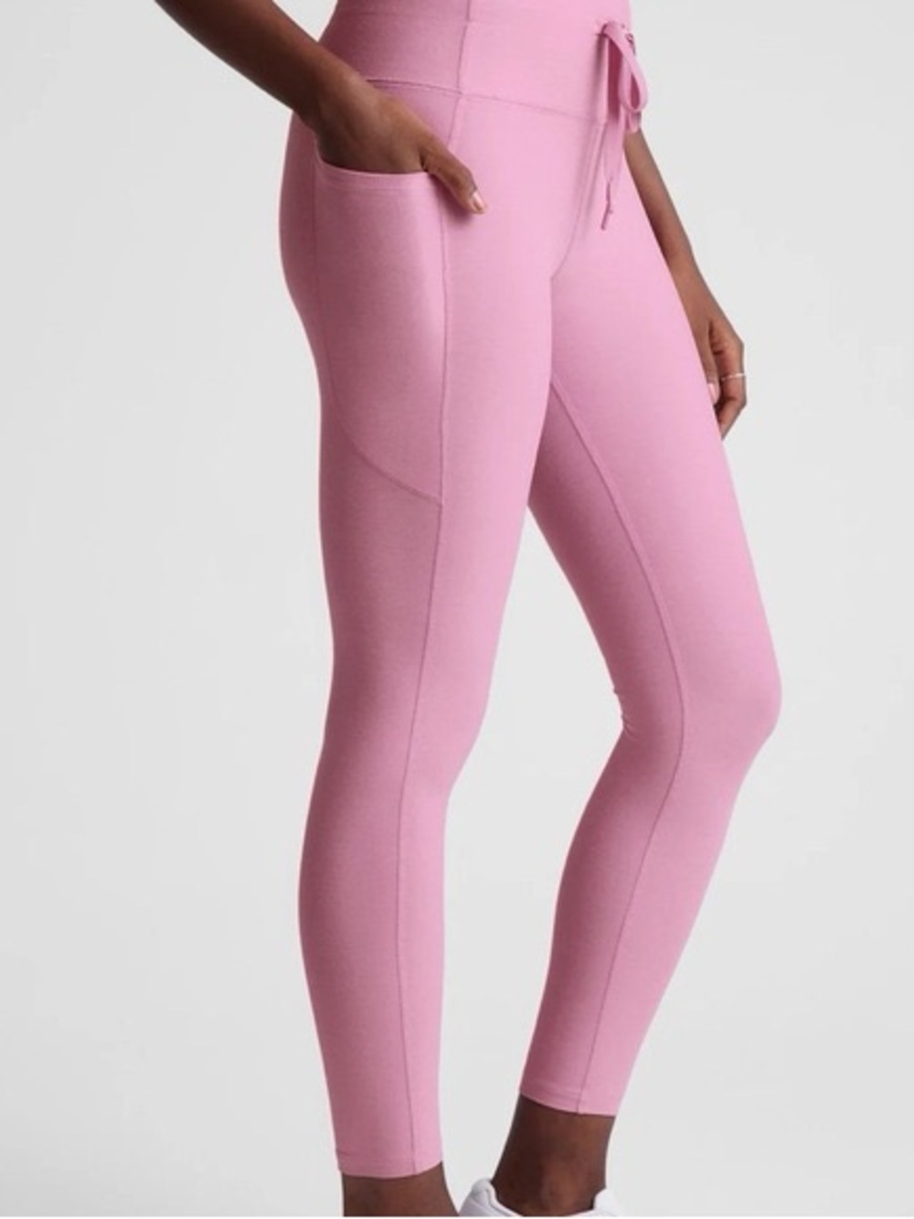 Beyond Yoga spacedye go pocket midi legging tie waist xxl dusty pink
